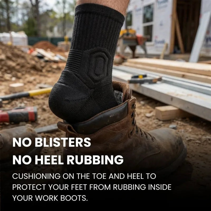 Work socks in boots